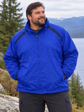 Sunice Windbreaker Jacket Mens 2XL Navy Blue Full Zip Golf Lightweight Pockets